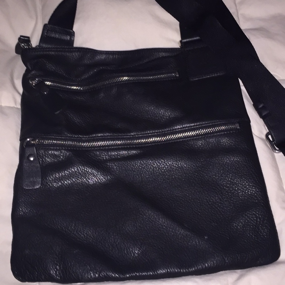 Margot black leather crossbody bag